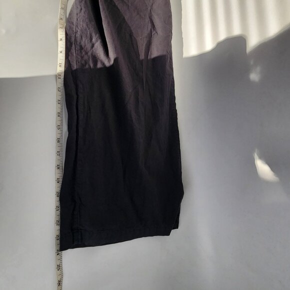 Lucky Brand Cropped Jumpsuit Women Size XS Black Open Back Pockets Casual Boho - Picture 8 of 8